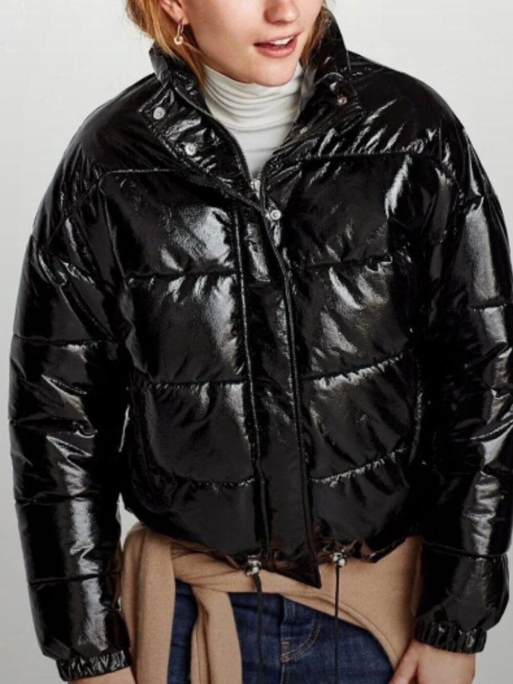 Zara Quilted Vinyl Jacket